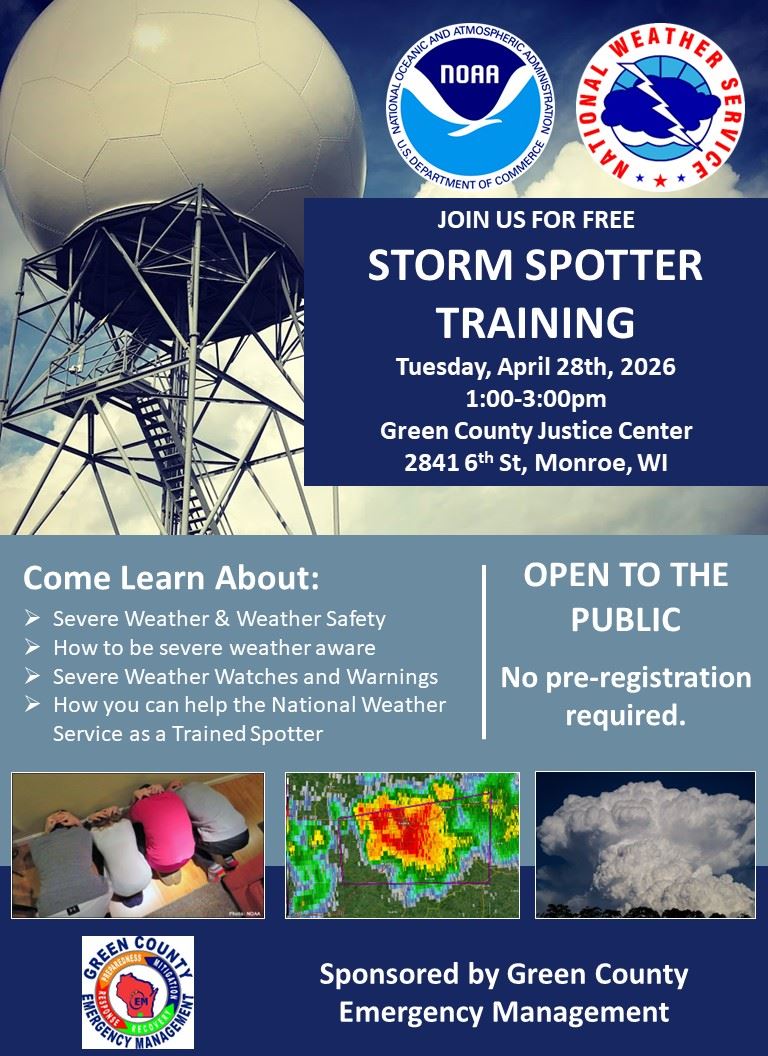 Green County Storm Spotter Training - Justice Center